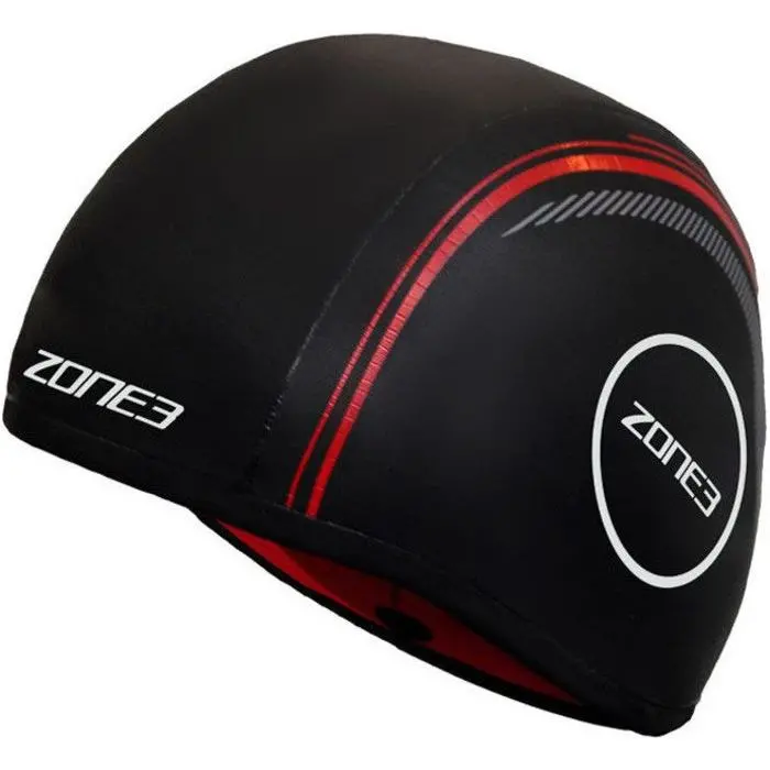 Zone3 Black Strapless Neoprene Swim Cap – Secure Fit 1