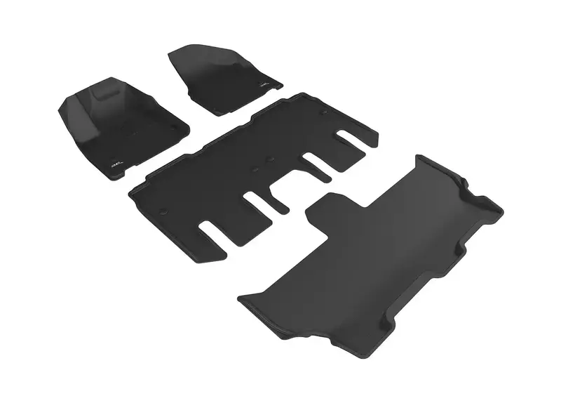 3D Maxpider Kagu All-Weather Floor Liners – Black, 4-Piece Set (Front, Second, And Third Rows) 1