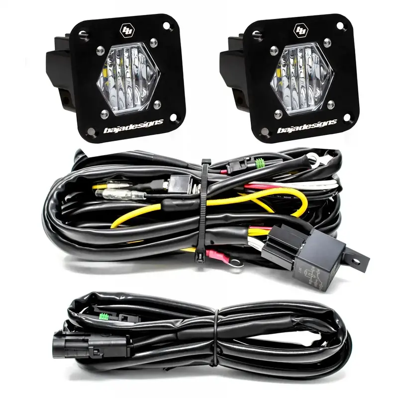Baja Designs S1 Black Flush-Mount Led Light Pod Kit – Wide-Cornering Reverse Lighting With Clear Lens 1