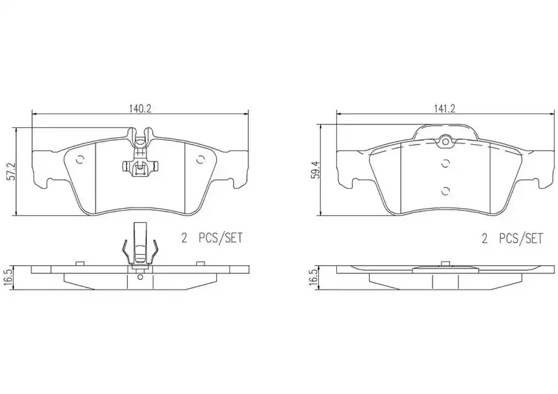 Brembo P50052N Premium Brake Pad Set – Disc Brake Replacement 1