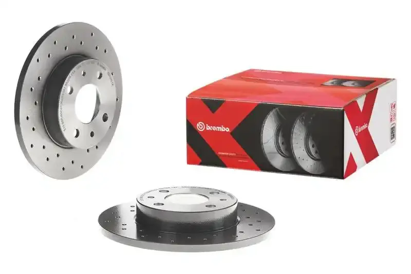 Brembo Premium Cross-Drilled Front Brake Rotor – Uv-Coated, Fits 2011–2015 Vw Jetta 1