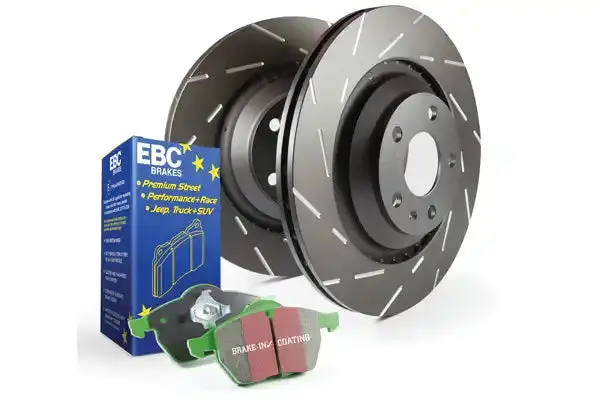 Ebc S2Kf1198 Slotted Brake Rotors – Noise-Reducing Narrow-Groove Design 1