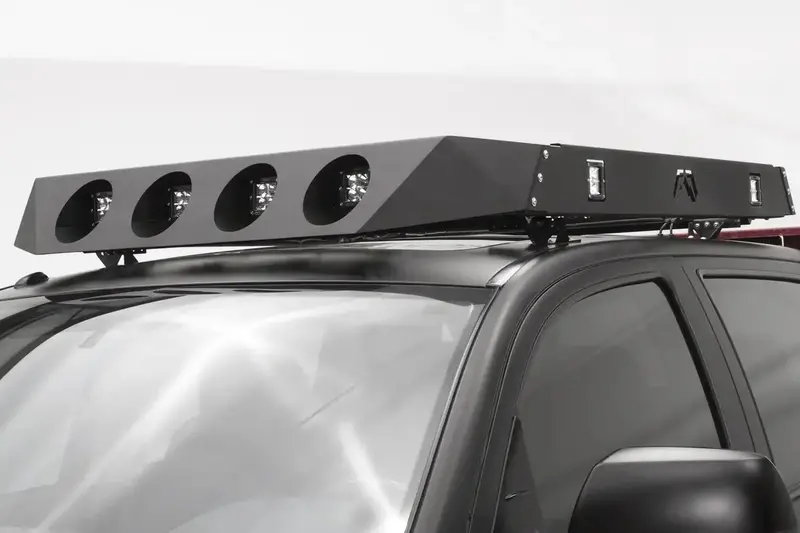 Fab Fours Rr14-1 Roof Rack System – Powder-Coated Finish With 4-Light Face Plate Integration 1