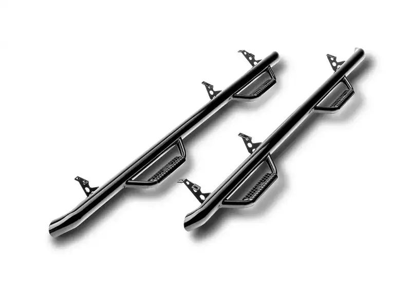 N-Fab T0870S Gloss Black Nerf Steps – Wheel-To-Wheel Side Steps For 2008–2018 Toyota Sequoia 1
