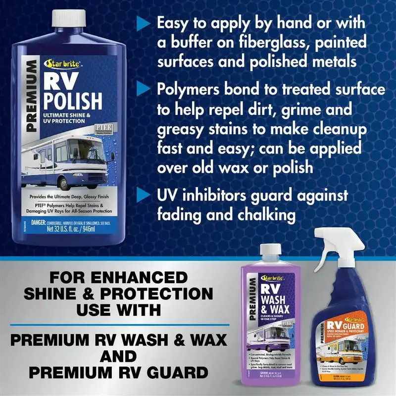 Premium Rv Polish With Ptfe – 32-Ounce Protective Shine Formula 1